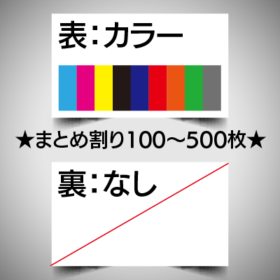 片面カラー刷り　まとめ割引